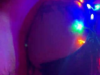 reverse cowgirl riding big monster cock tied up in fishnets