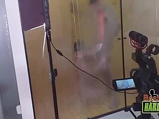 rafaella denardin shows off her massive brazilian tits in the frosted shower glass with ed j