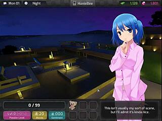 Anime Girl In Huniepop Game Gets Intense Hentai Action!