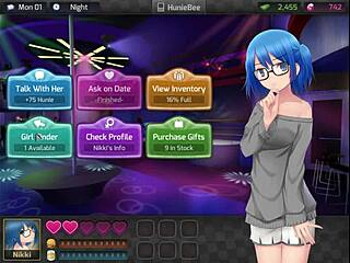Anime Girl In Huniepop Game Gets Intense Hentai Action!
