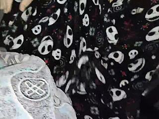 chubby amateur gives outdoor blowjob on balcony