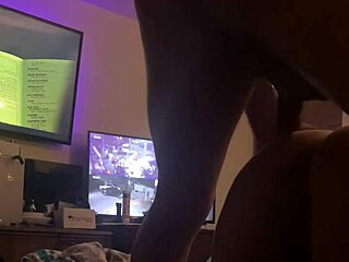 Wife engages in intense cardio workout with partner