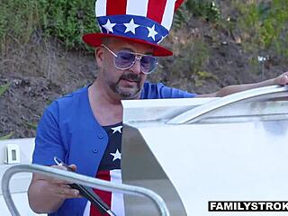 Petite Step Mom Dominated In Stepfamily Fourth Of July