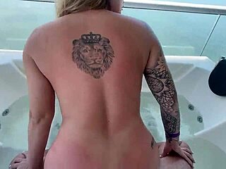 Hot Deepthroat Blowjob and Cum Swallow by Sara Blonde with Ocean View in Cartagena