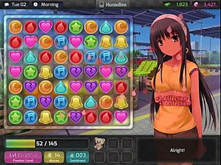 Anime Girl In Huniepop Game Gets Intense Hentai Action!