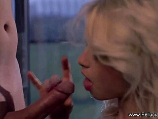 Dialogic hey, watch this wild cock sucking session with her