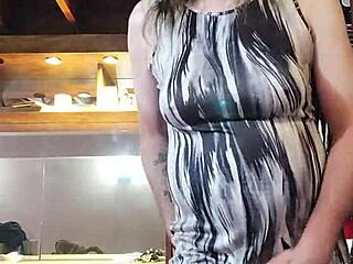 being naughty modeling dresses pt 5