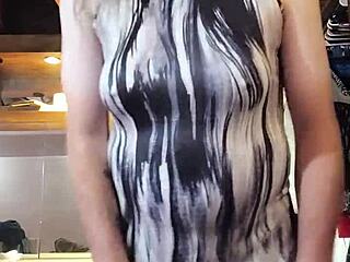 being naughty modeling dresses pt 5