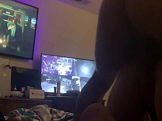 Wife engages in intense cardio workout with partner