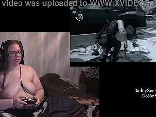 Naked playthrough of Evil Within part 16 with brunette character!