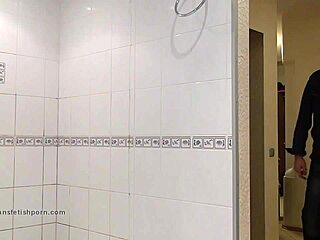 Der Master in Blue Jeans Gets Wet and Wild in Bathroom Barefoot Domination Scene!