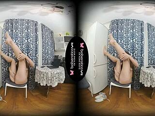 lizi vogue rubbing her shaved pussy solo in vr