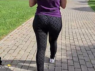 Filming My Girlfriend's Big Ass on Candid Street Walk