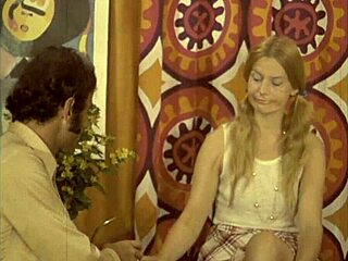 vintage bar maid offers special hairy group service