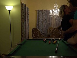 Hot Milf Wife Takes Hard Pounding on Pool Table with Huge Tits Bouncing Wildly