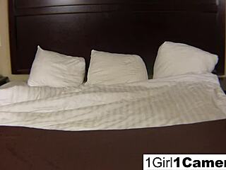 sexy devin rae is having some close-up solo fun, touching her pussy and tits all by herself