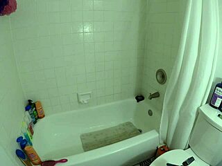 I showered with my sexy latina lover, bathing passionately.