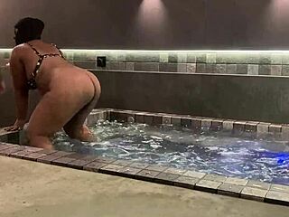 I grabbed the brunette from behind and pounded her big pussy hard until she screamed.