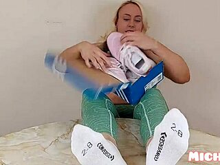 trying on new sneakers 😊