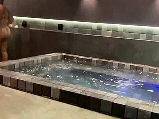 I grabbed the brunette from behind and pounded her big pussy hard until she screamed.