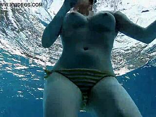 Little Tits Teen Lada Strips Naked Underwater