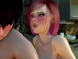 Futa dickgirl slips into a shy guy’s tight backside.