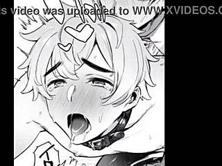 moaning loudly while masturbating with lube and reaching orgasm