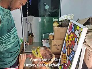 Latina wife craves neighbor's monster cock for creampie