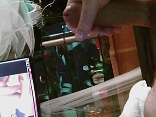 stroking my hard cock alone in the room