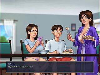 College Babe Rides Monster Dildo in Summertime Saga Roleplay