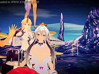 Engel performing erotic dance in mmd animation