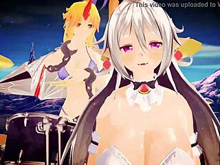 Engel performing erotic dance in mmd animation