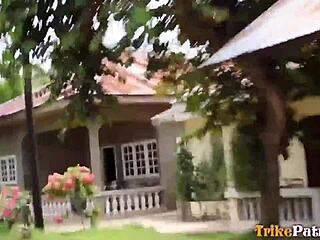 Trikepatrol busty Asian babe nails lucky guy in wild positions