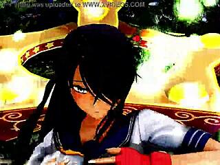 Girls Dance And Sing In Cartoon Style