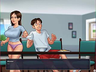 College Babe Rides Monster Dildo in Summertime Saga Roleplay