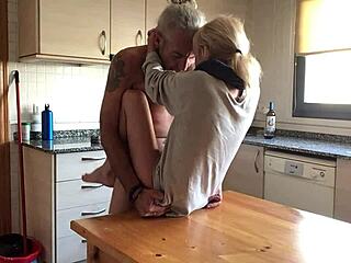 hey, getting steamy with my wife in the kitchen