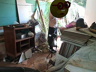 Making professor cum in tight ass and tasting it!