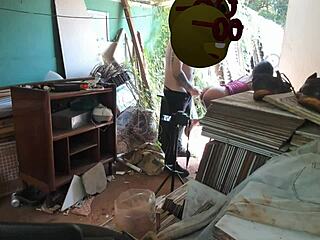 Making professor cum in tight ass and tasting it!