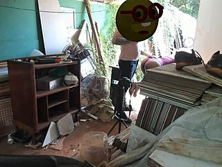 Making professor cum in tight ass and tasting it!