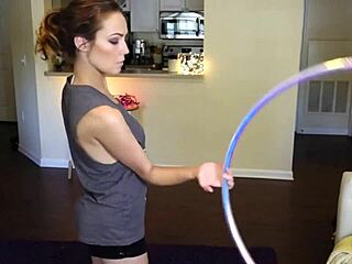 Hoop Girl - Titts Shake in a Sensual Homemade Dance with Brunette Charm. Watch Her Move with Subtle High-Definition Allure.