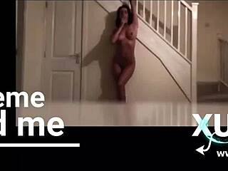 The beautiful prostitute performs an erotic dance.