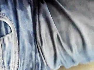 Girl Pees in Her Jeans on the Sofa!