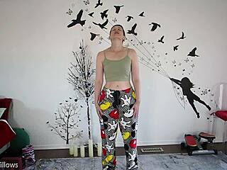 Girlfriend teaches yoga lesson 350