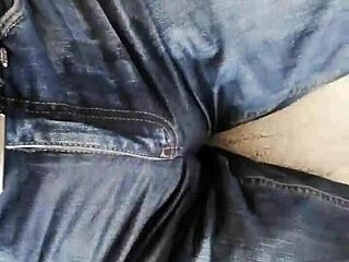 Girl Pees in Her Jeans on the Sofa!