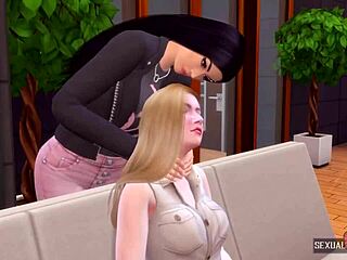 My friend has first lesbian sex with me in 3d cartoon 😘