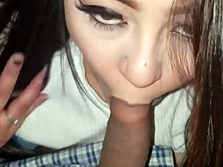 this sexy latina sucks and deepthroats a monster cock 😏