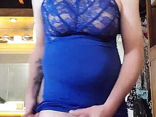 hey, wanna see me tease in a blue dress?
