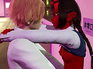 Meruccubus Gets Sucked Off After Intense Studying in 3D Hentai