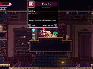 Scarlet maiden maid with big tits in hentai game.