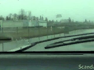 i can't stop touching myself in the car as a teen hottie with my fave toy outdoors